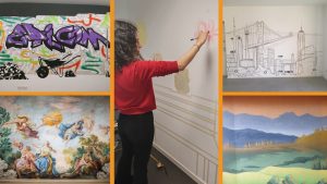 murales su commisione, murales per camere da letto, murales su misura, murales in italia, murales contemporanei, murales per spazi interni