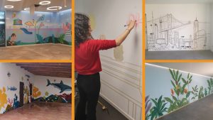 murales su commisione, murales per camere da letto, murales su misura, murales in italia, murales contemporanei, murales per spazi interni