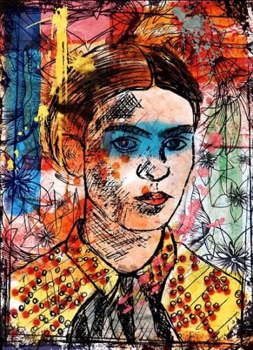 artista-emergente-pittura-contemporanea-arte-accessibile-galleria-online-Tobia-Polese-Frida-Khalo